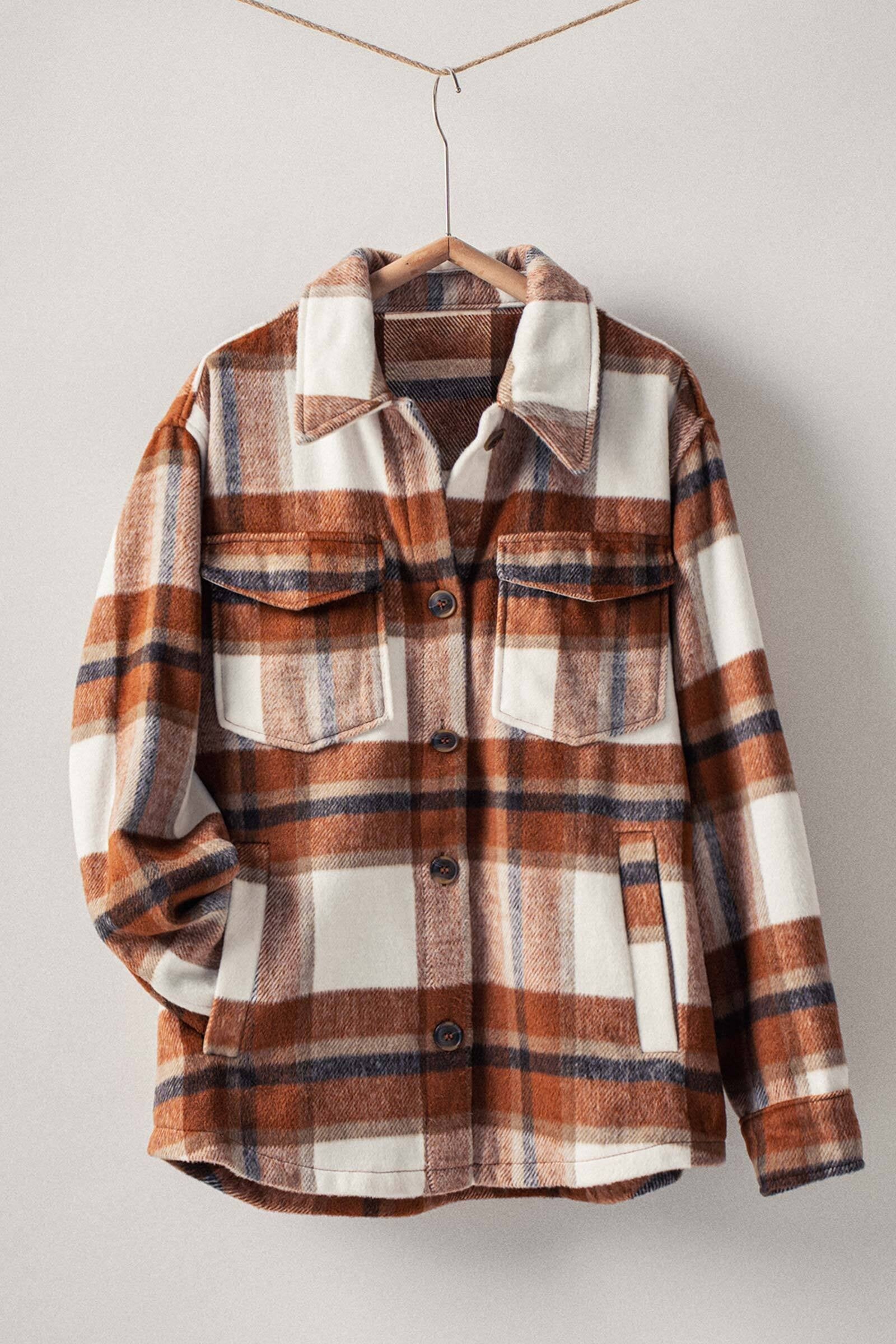 Trend Notes Relaxed Fit Plaid Shacket Flannel