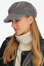 C.C Solid Knitted Newsboy Winter Cap