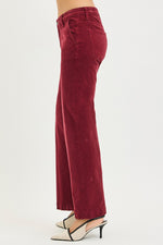 Risen Tummy Control Mid Rise Ankle Straight Corduroy