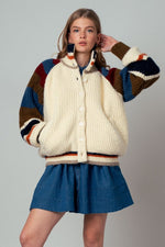 Trend Notes Faux Fur Lined Cardigan Sweater