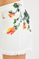 Risen High Rise Flower Printed Shorts