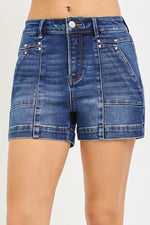 Risen High Rise Shorts with Seam Detail