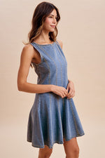 AnnieWear Stretch Denim Sleeveless Mini Dress