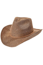 Sequin Cowboy Hat With Suede String