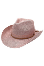 Sequin Cowboy Hat With Suede String