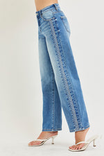 Risen High Rise Ankle Barrel Jeans