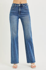 Risen Tummy Control High Rise Straight Jeans
