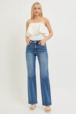 Risen Tummy Control High Rise Straight Jeans