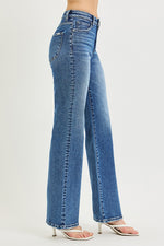 Risen Tummy Control High Rise Straight Jeans