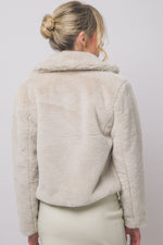 Love Tree Cropped Faux Fur Jacket