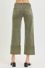 Risen Tummy Control Mid Rise Crop Cuffed Pants