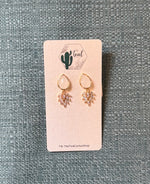 The Teal Cactus Earrings