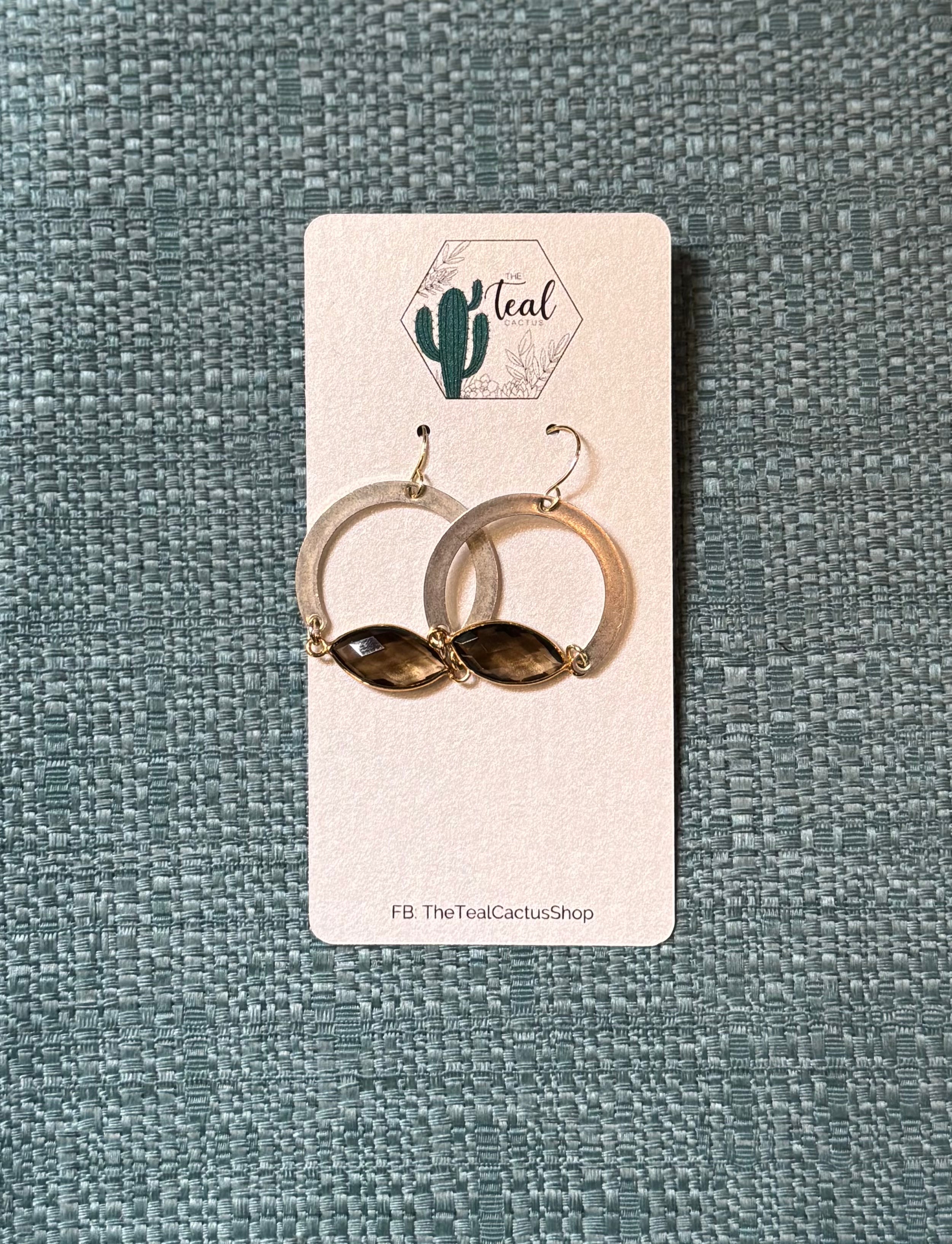 The Teal Cactus Earrings