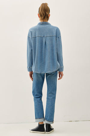 Be Cool Cotton Fleece Oversized Shacket