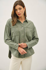 Be Cool Cotton Fleece Oversized Shacket