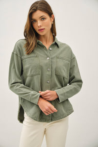 Be Cool Cotton Fleece Oversized Shacket