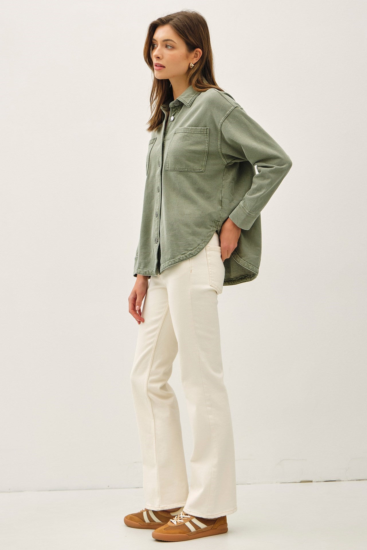 Be Cool Cotton Fleece Oversized Shacket