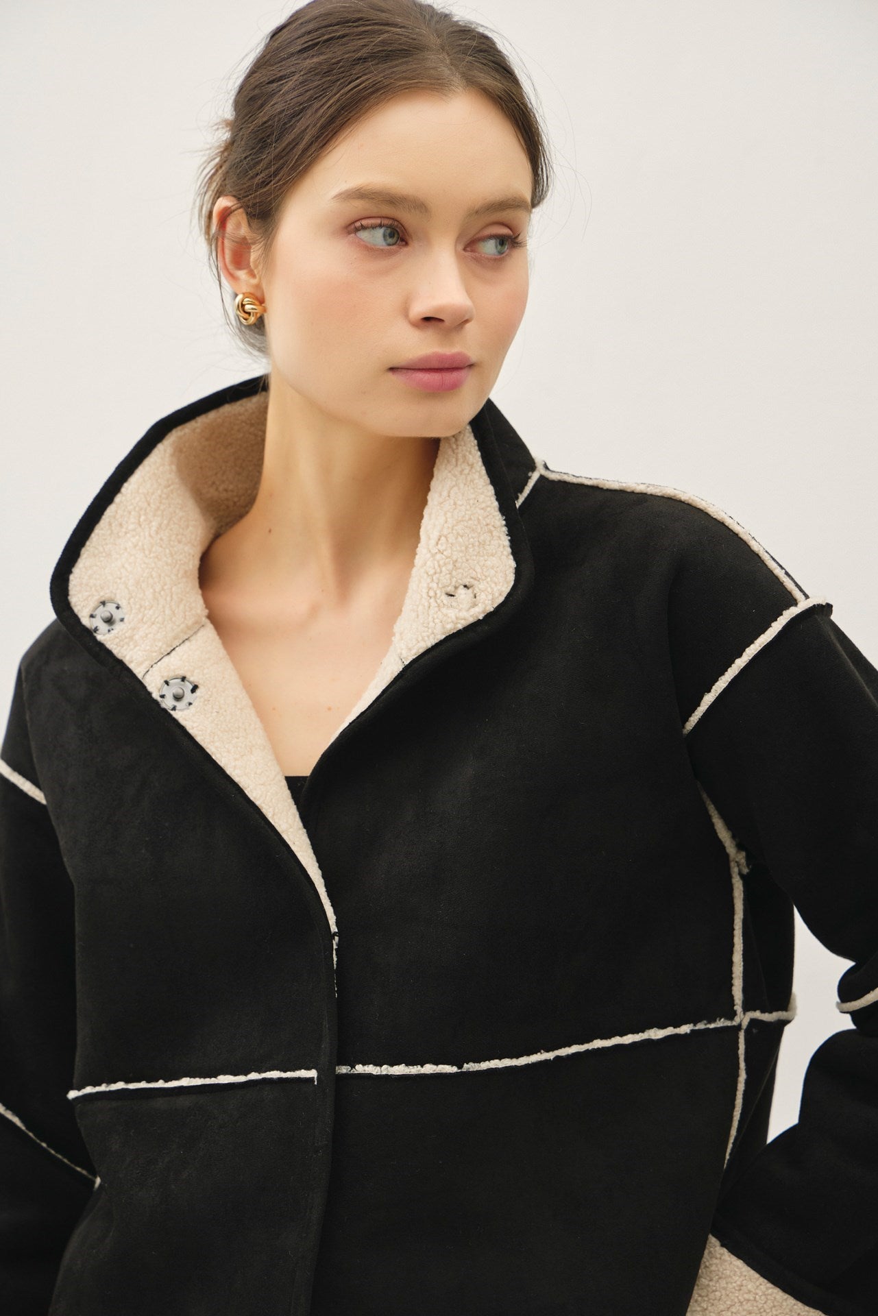 Be Cool Sherpa Lined Boxy Cut Outer