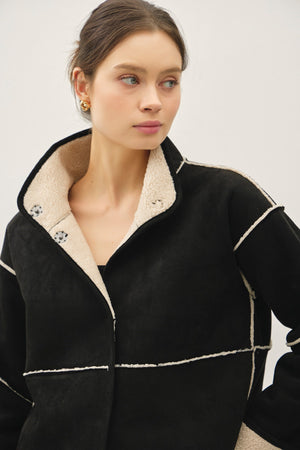 Be Cool Sherpa Lined Boxy Cut Outer