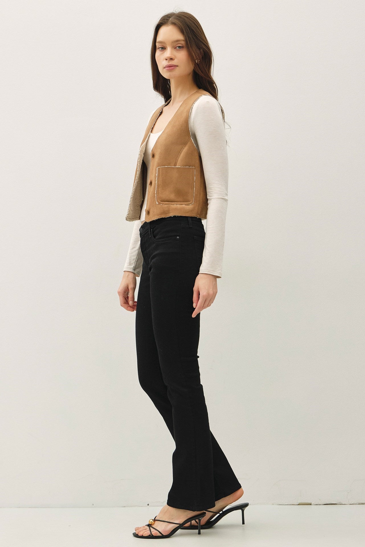 Be Cool Suede Feel, Sherpa Lined Vest