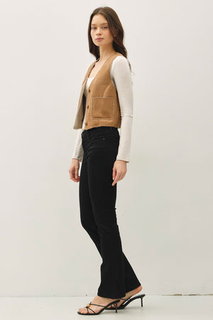 Be Cool Suede Feel, Sherpa Lined Vest