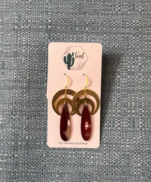 The Teal Cactus Earrings