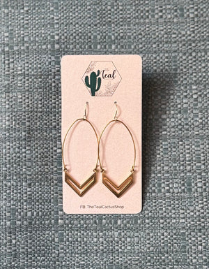 The Teal Cactus Earrings
