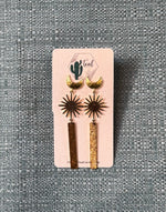 The Teal Cactus Earrings