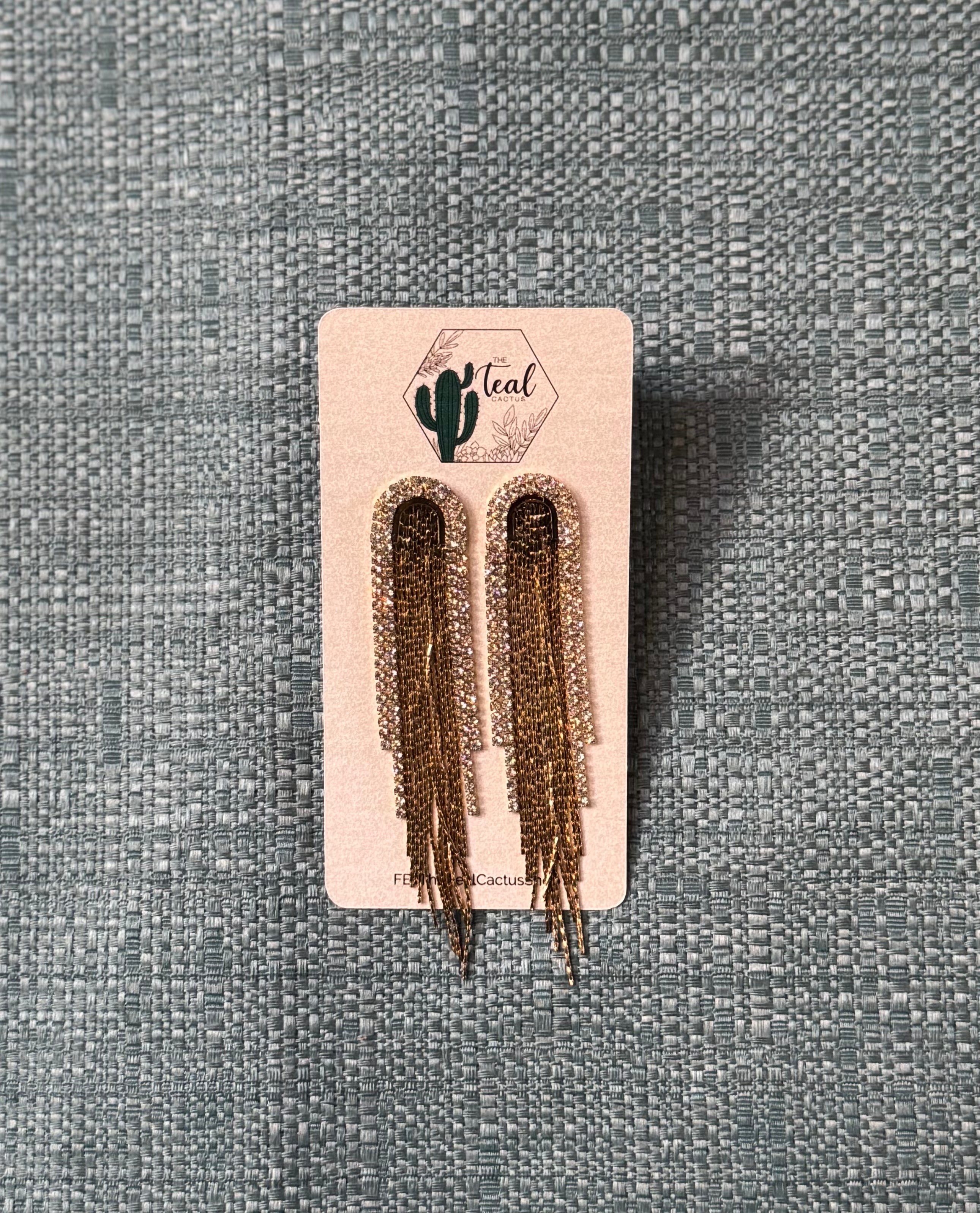 The Teal Cactus Earrings