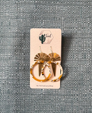 The Teal Cactus Earrings