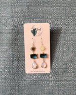 The Teal Cactus Earrings