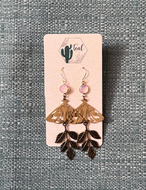 The Teal Cactus Earrings