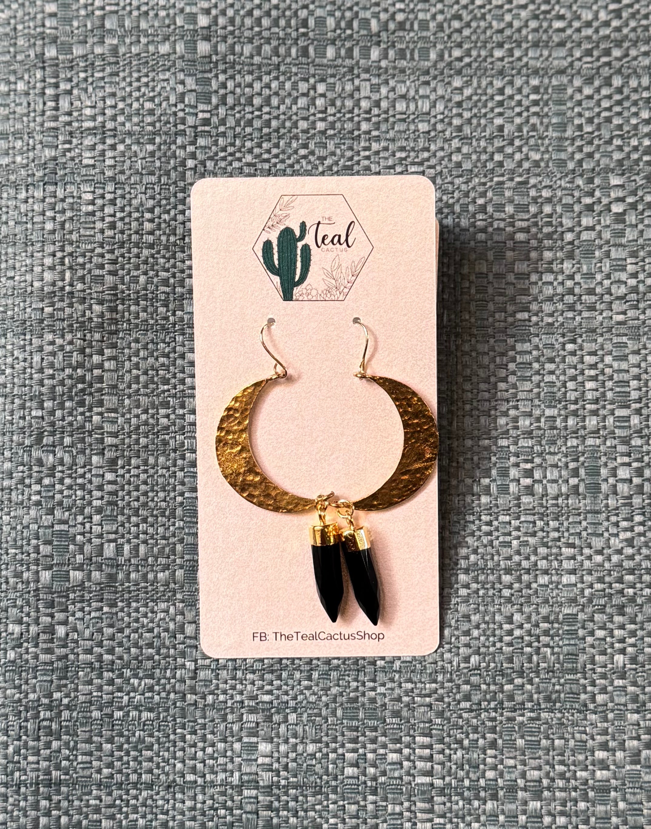 The Teal Cactus Earrings