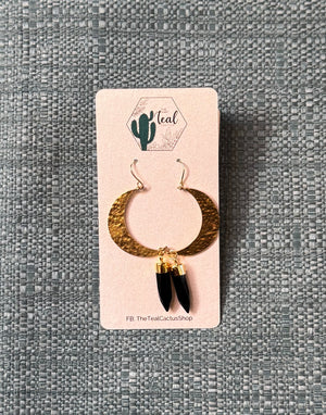 The Teal Cactus Earrings