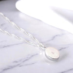 My Captured Journey Turquoise and Sand Oval Necklace