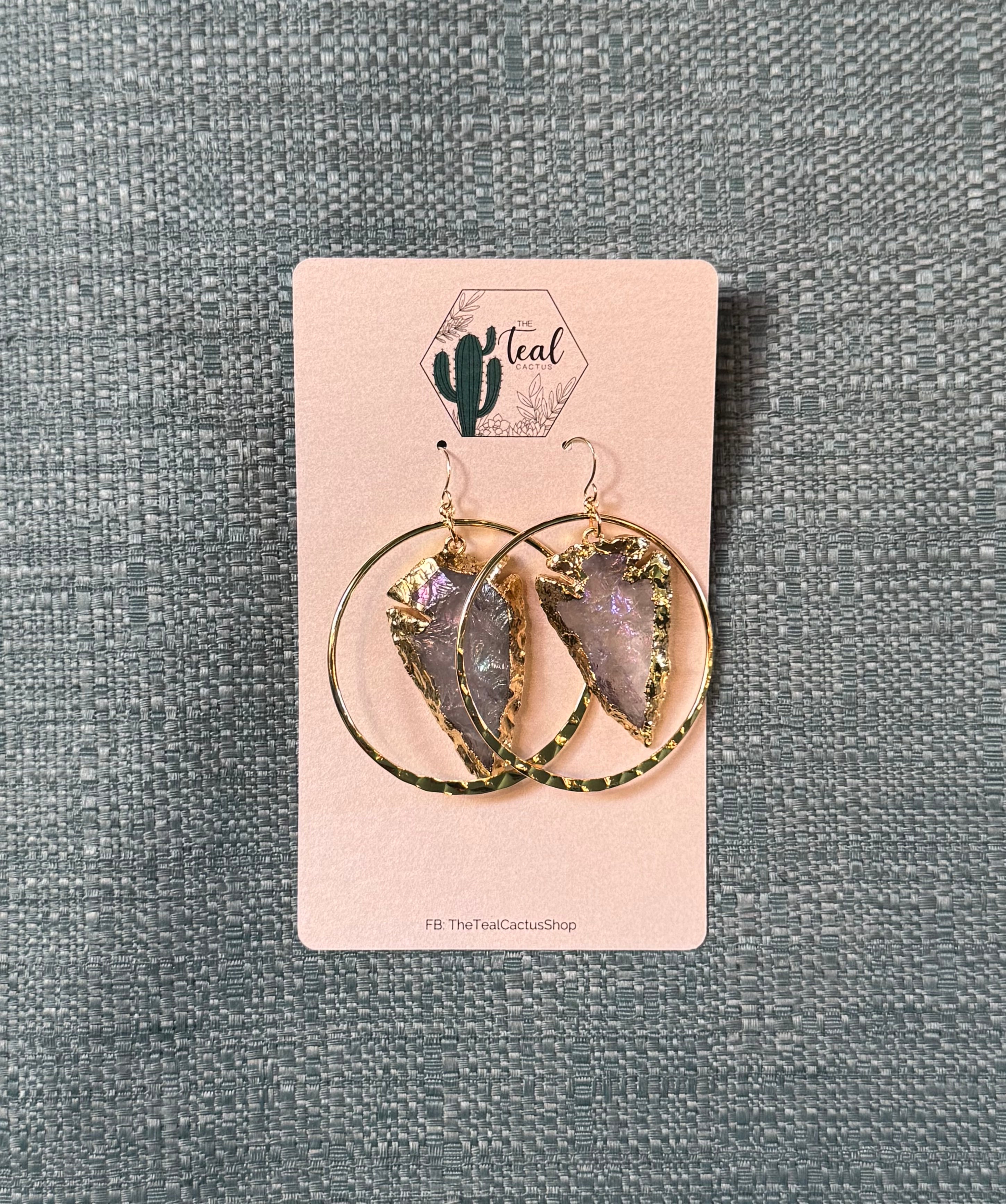 The Teal Cactus Earrings