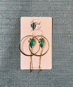 The Teal Cactus Earrings