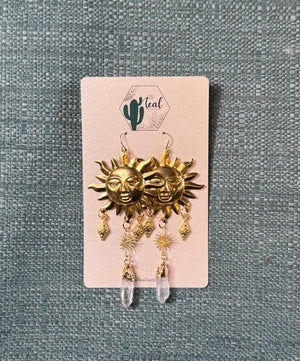 The Teal Cactus Earrings