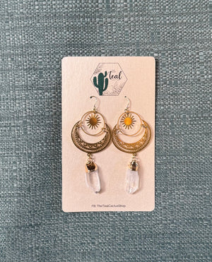 The Teal Cactus Earrings