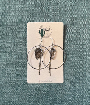 The Teal Cactus Earrings