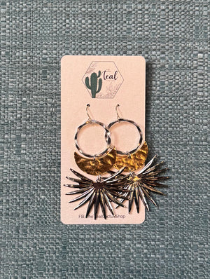 The Teal Cactus Earrings