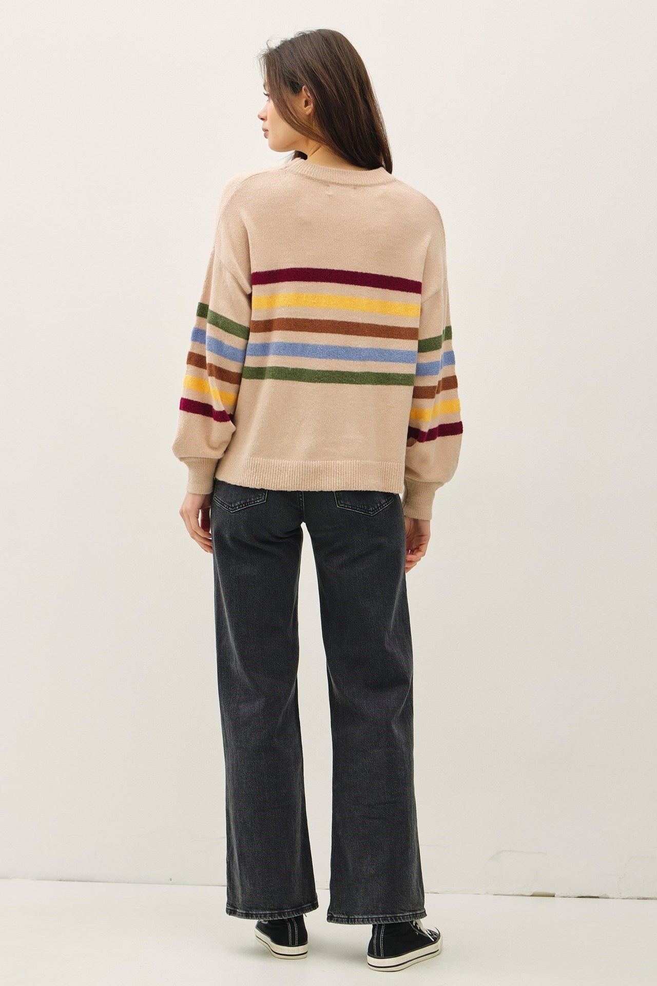 Be Cool Rainbow Stripe Sweater