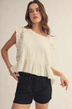 Lov Lov Ethereal Ruffle Hem Top
