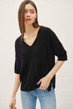 Be Cool Dropped Shoulder Half Sleeve Sweater