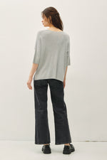 Be Cool Dropped Shoulder Half Sleeve Sweater
