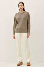 Be Cool Ribbed Knit Hoodie Sweater