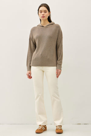 Be Cool Ribbed Knit Hoodie Sweater