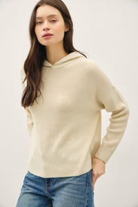 Be Cool Ribbed Knit Hoodie Sweater