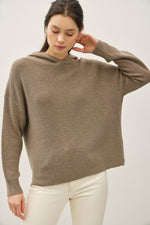 Be Cool Ribbed Knit Hoodie Sweater