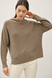 Be Cool Ribbed Knit Hoodie Sweater